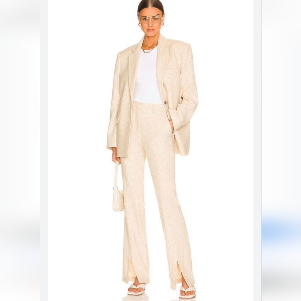 NWT ANINE BING | $310 Houndstooth Virgin Wool Pants - Picture 3 of 9
